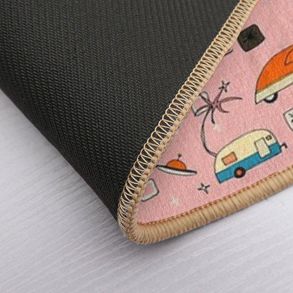 Vintage Kitsch Pink #midcentury  Absorbent Bath Mat