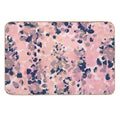 Smudgy Painted Abstract Pattern in Navy Blue, Pink, Taupe, And Blush  Repositionable Bath Mat