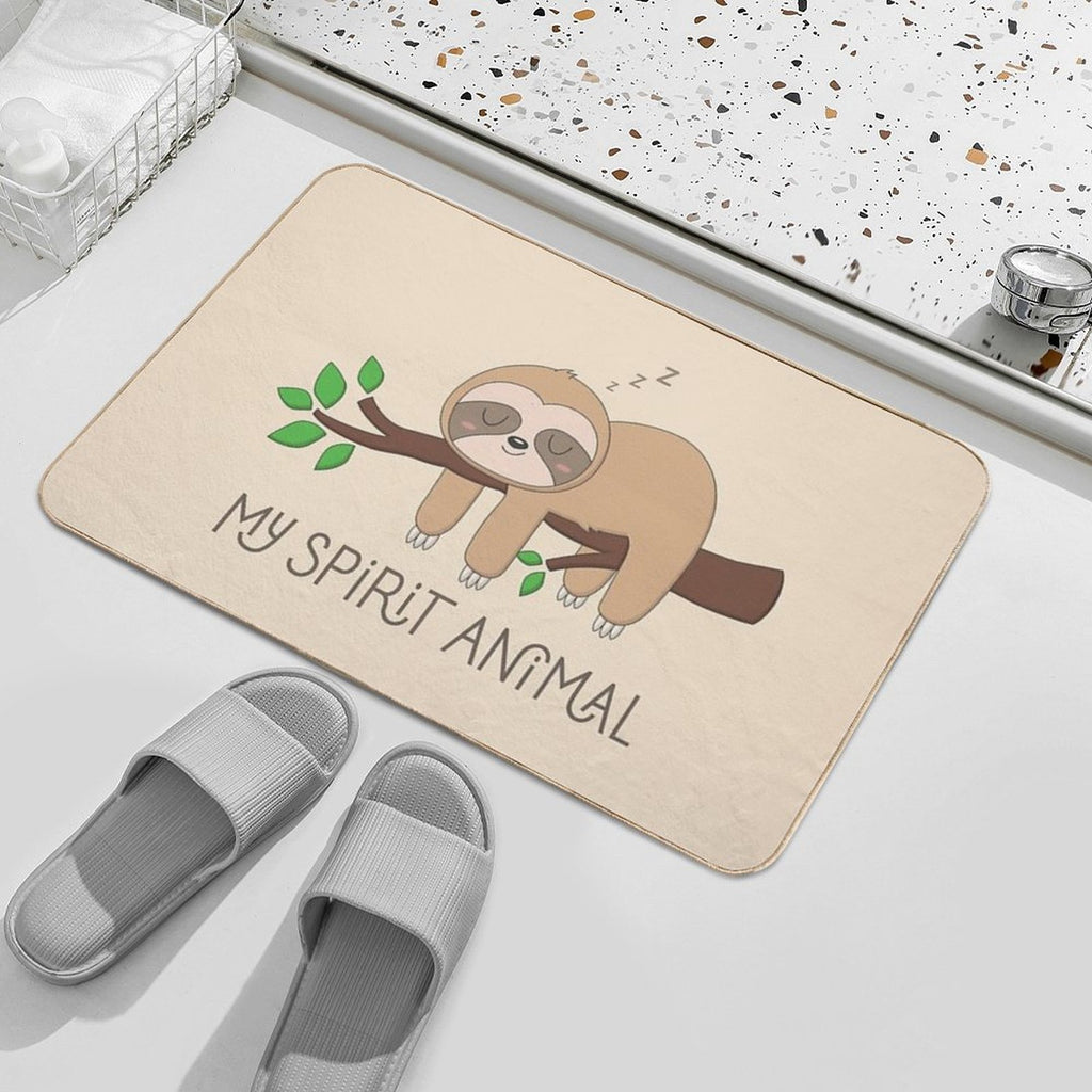 Sloth, My Spirit Animal  Repositionable Bath Mat