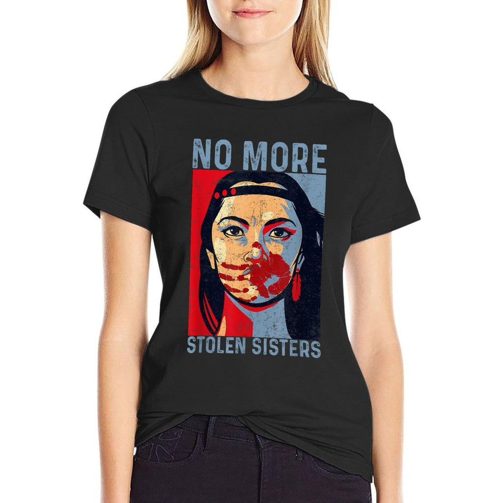 No More Stolen Sisters MMIW Justice Indigenous Native Women  Fade-proof Color T-Shirt