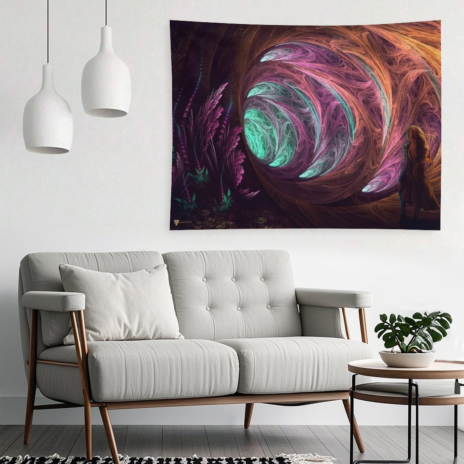 Toward The Light - Alice in Wonderland - Manafold Art Tapestry