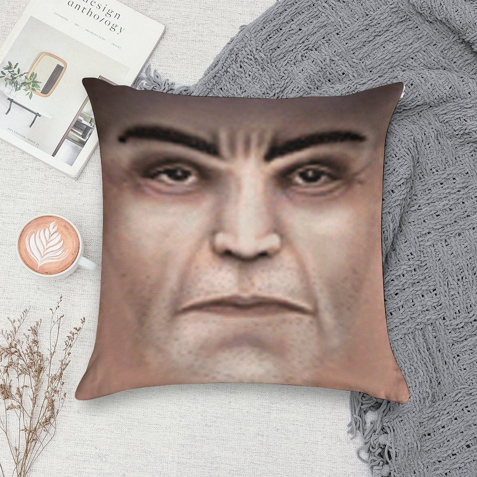 Funny Passport Guy Soft High-Density Material Throw Pillow