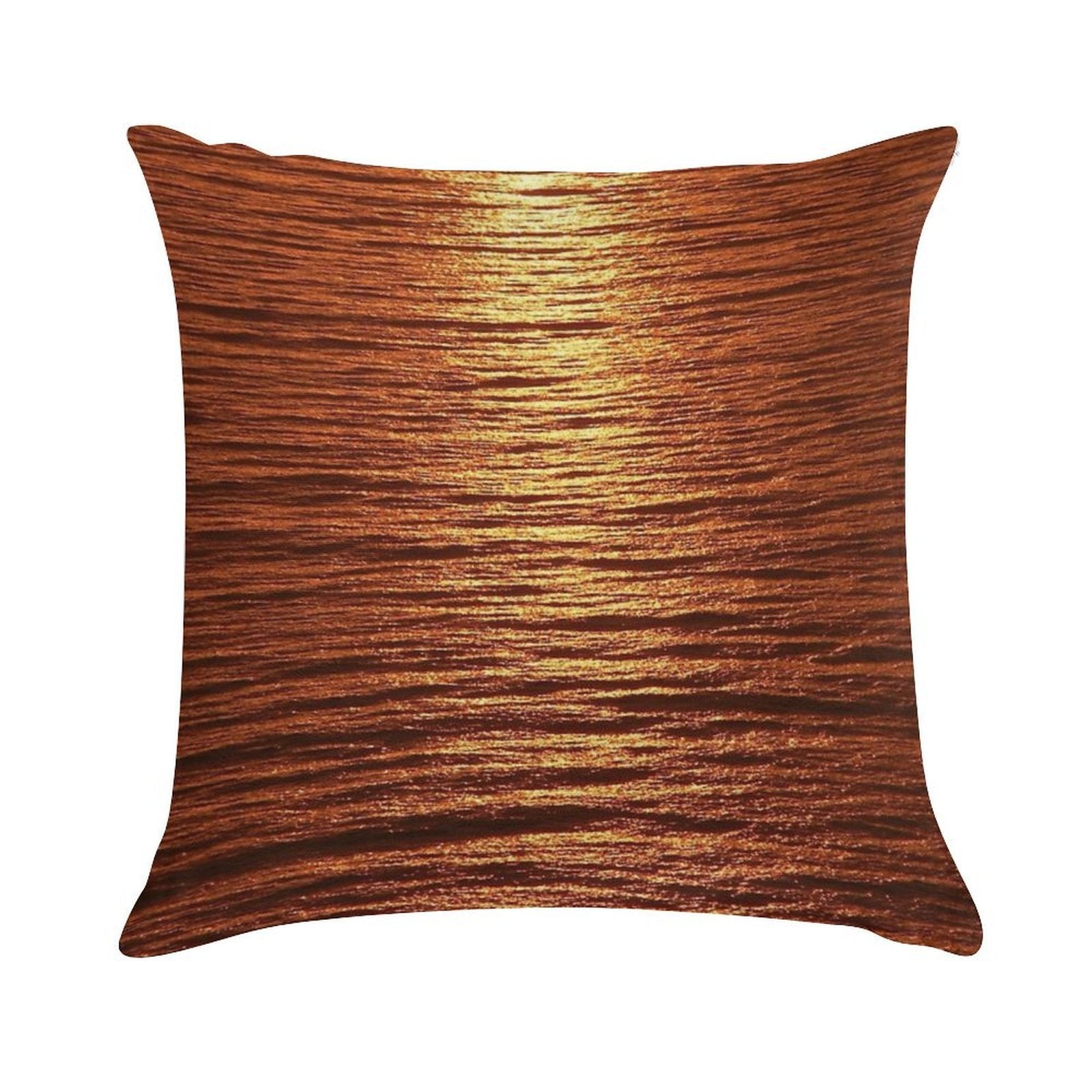 Copper Sea Sunrise Soft Decorative Cover Throw Pillow