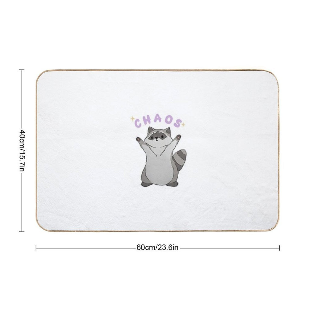 Raccoon Chaos  Pet-Safe Bath Mat