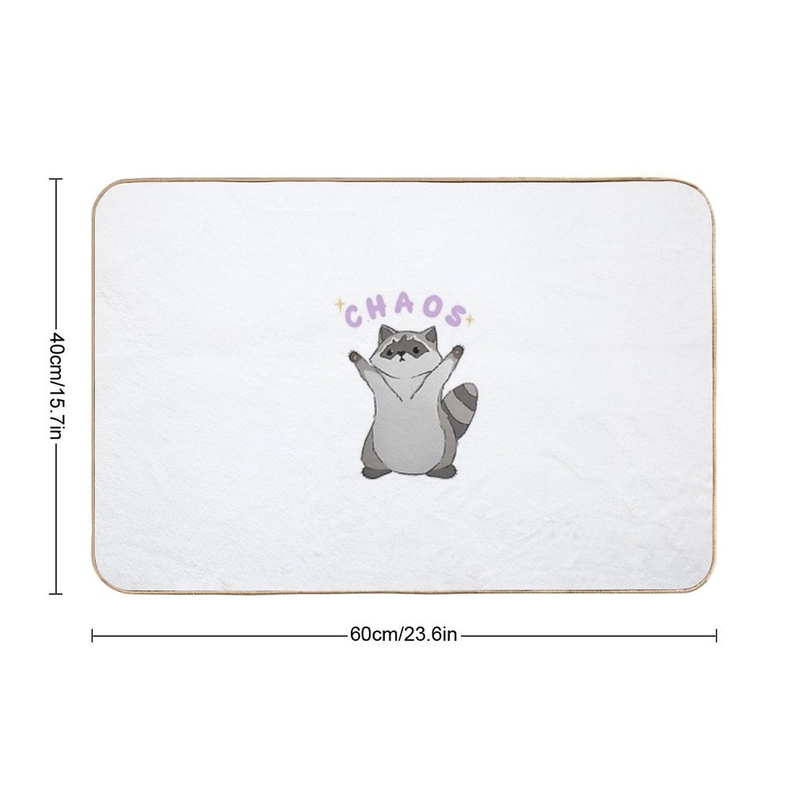 Raccoon Chaos  Pet-Safe Bath Mat