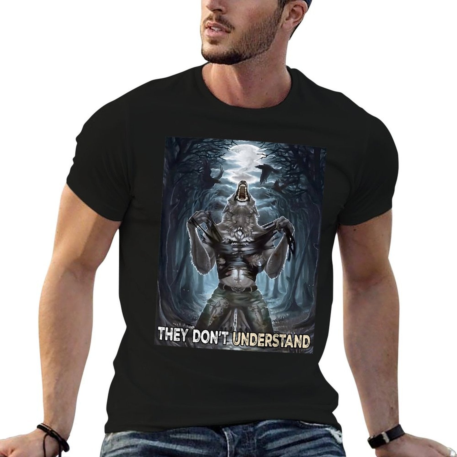 Alpha Wolf They Don’t Understand Unhinged Sigma Wolf Meme  Slim-fit Cut T-Shirt