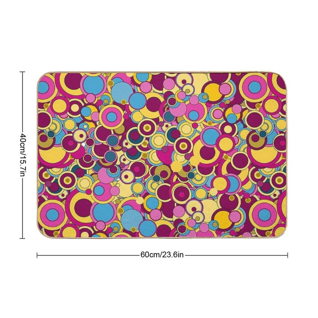Peter Max Bubbles  Fade-Resistant Bath Mat