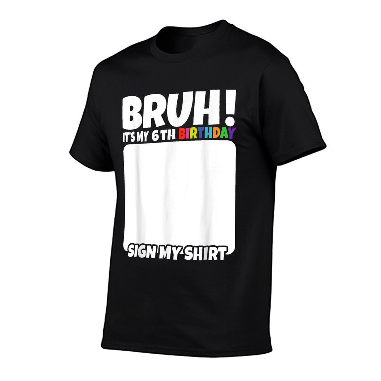 Bruh It's My 6th Birthday Sign My 6 Years Old Birthday  Heathered Texture T-Shirt