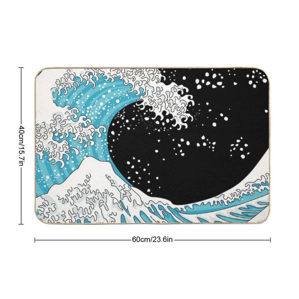 Kanagawa Wave  Repositionable Bath Mat