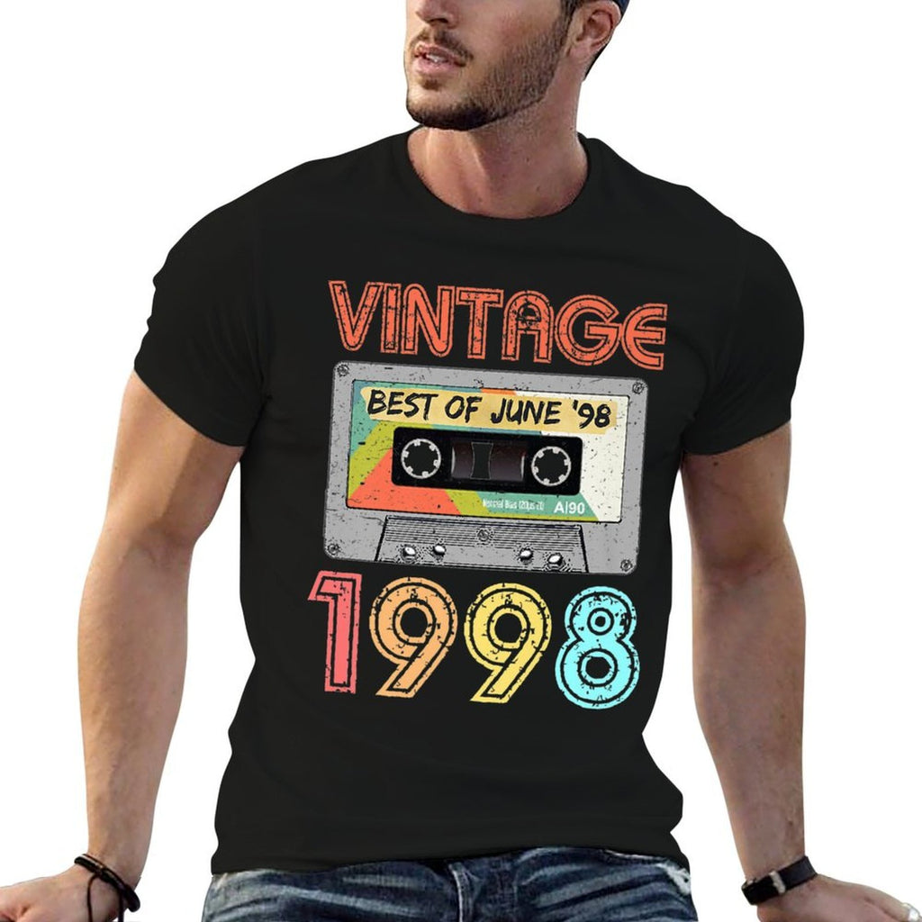 June 1998 21st Birthday  Retro Vintage 1998 Birthday Premium  Trendy Pattern T-Shirt