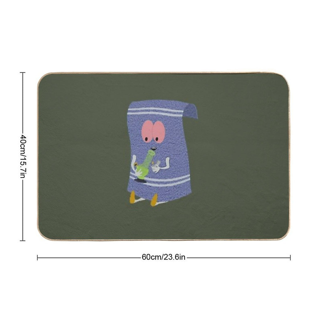 Funny Drinking Towelie  Slip-Resistant Bath Mat
