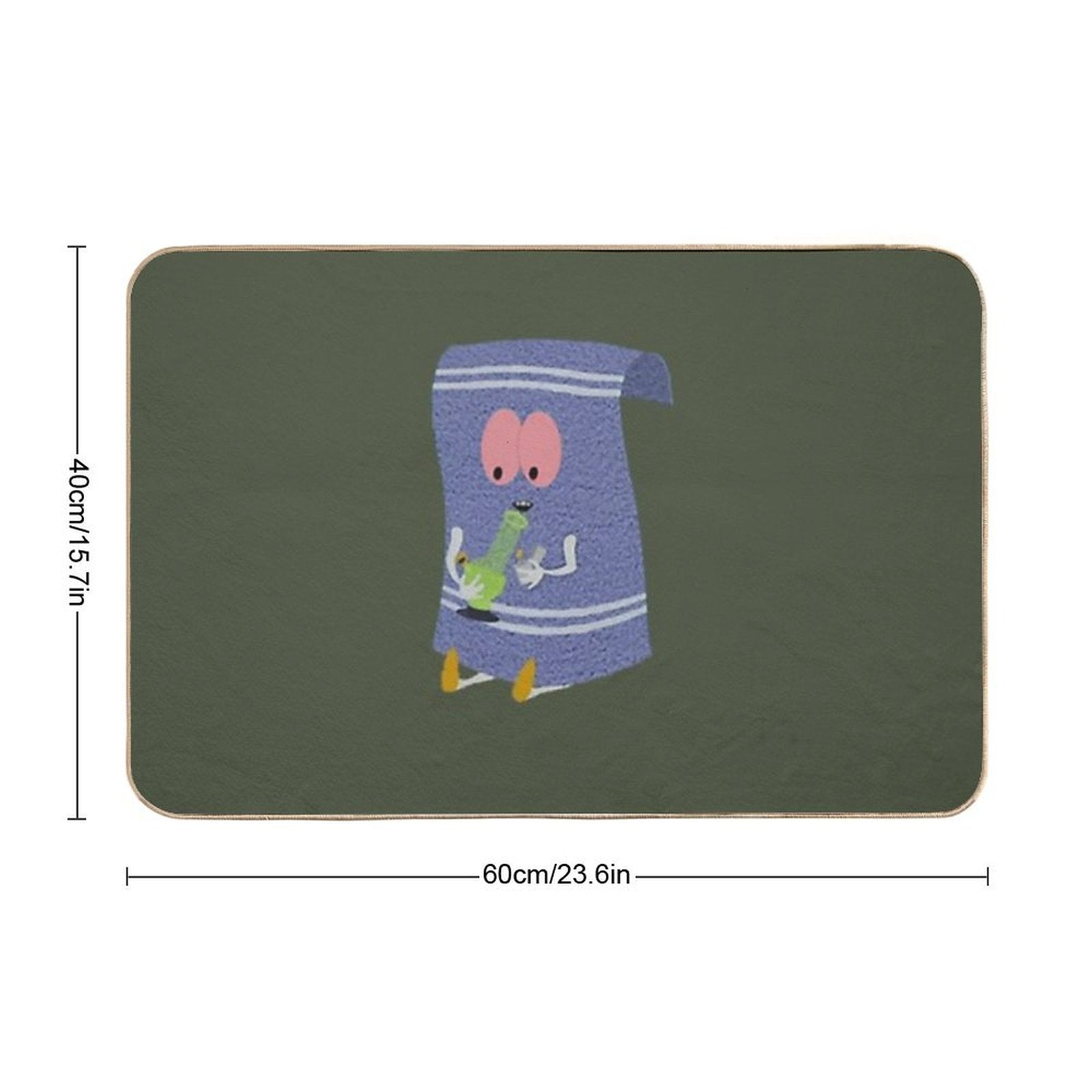 Funny Drinking Towelie  Slip-Resistant Bath Mat