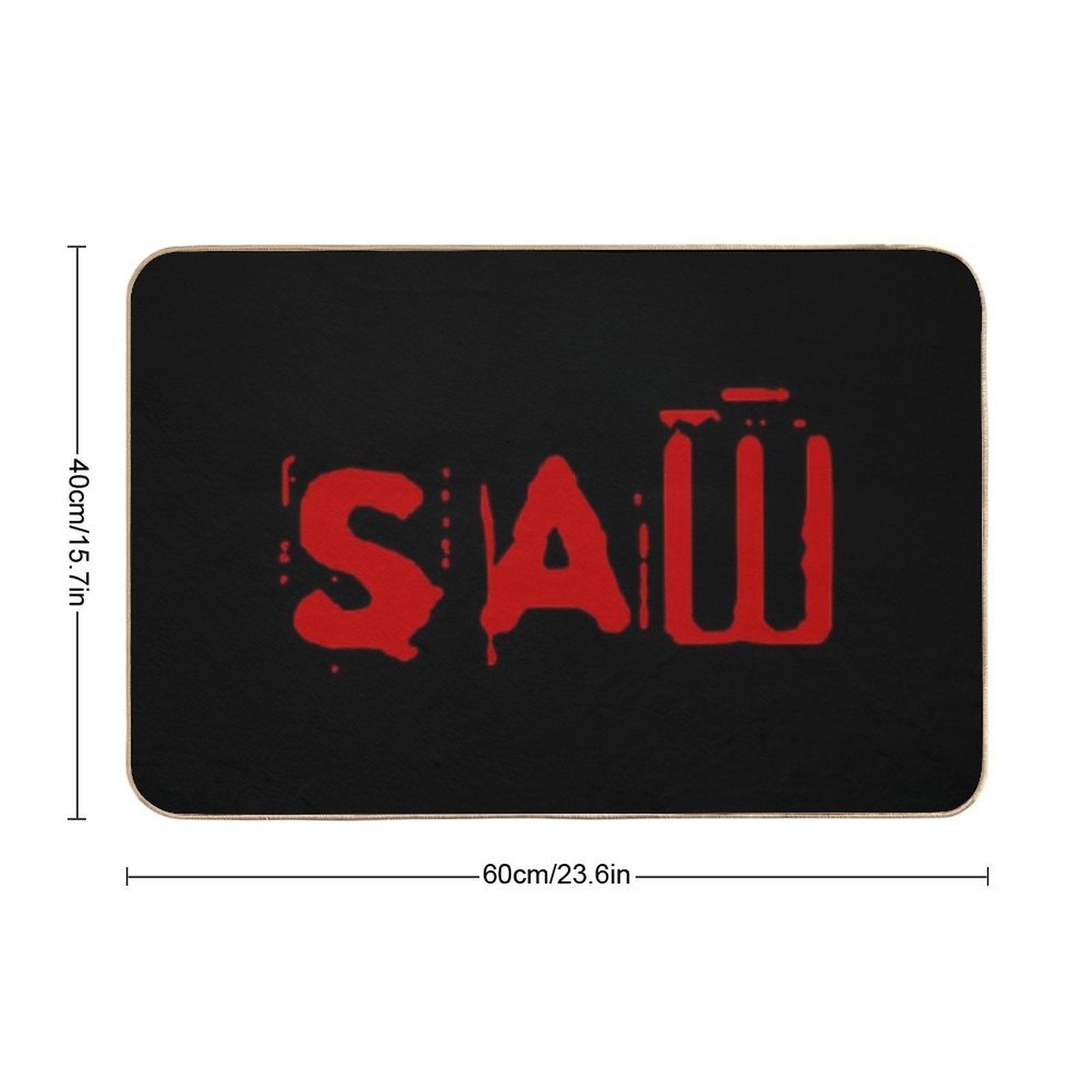 Saw Movie Logo Horror  Repositionable Bath Mat