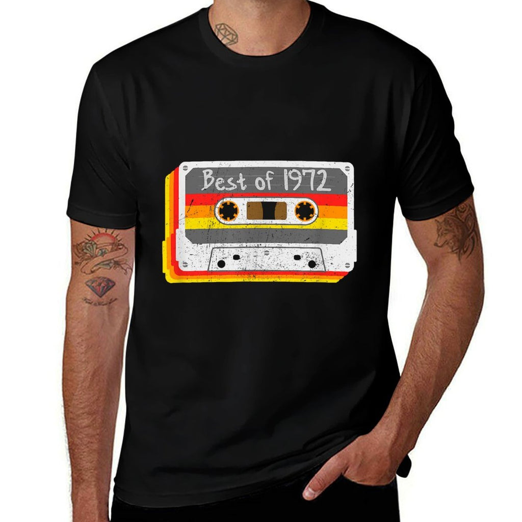 Best of 1972 Mixtape Cassette Tape 50th Birthday  Cotton T-Shirt