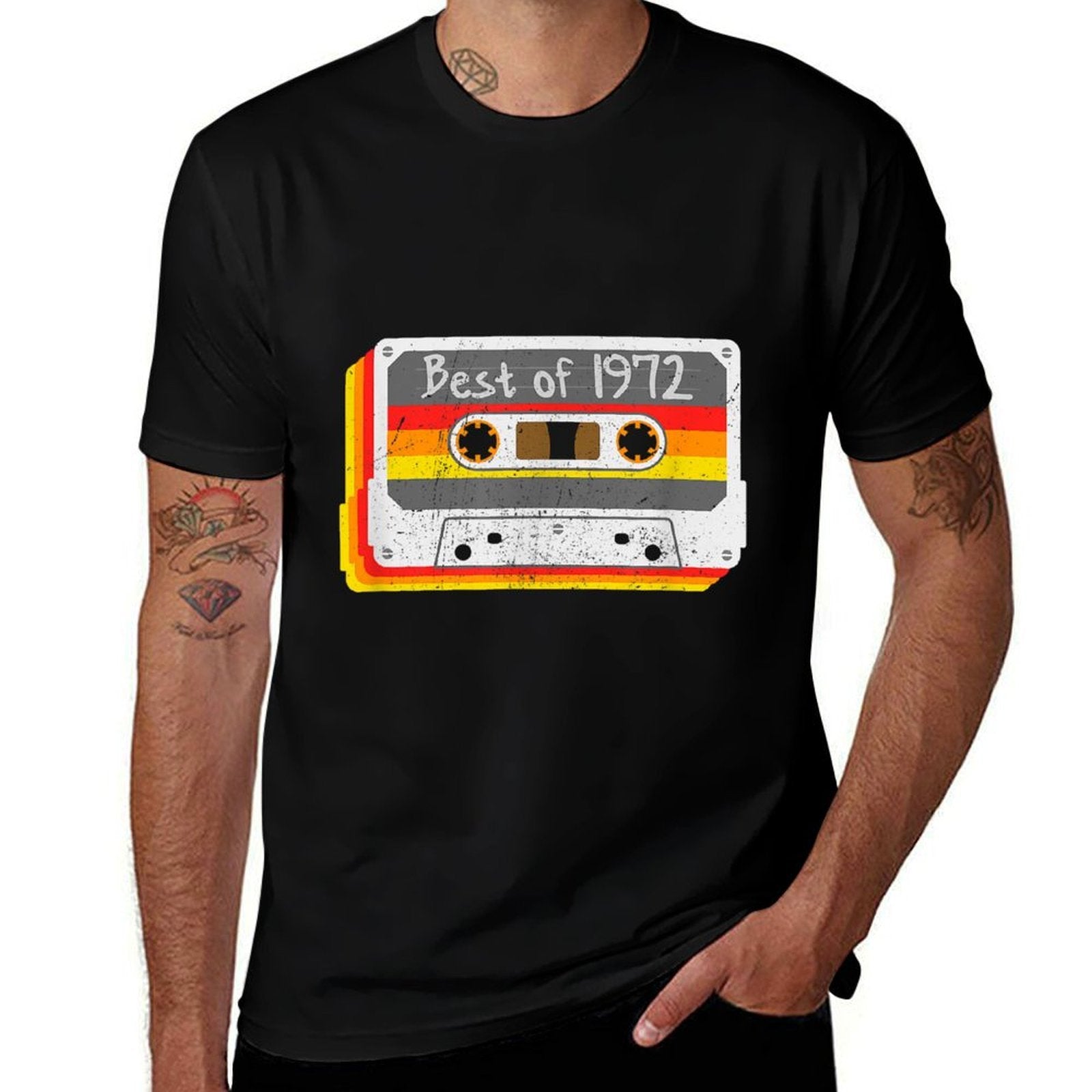 Best of 1972 Mixtape Cassette Tape 50th Birthday  Cotton T-Shirt