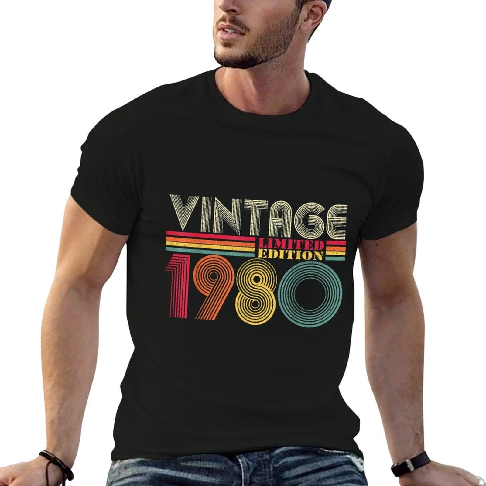 1980 40th Birthday Gift Vintage Retro Men Women 40 Years Old  Durable T-Shirt