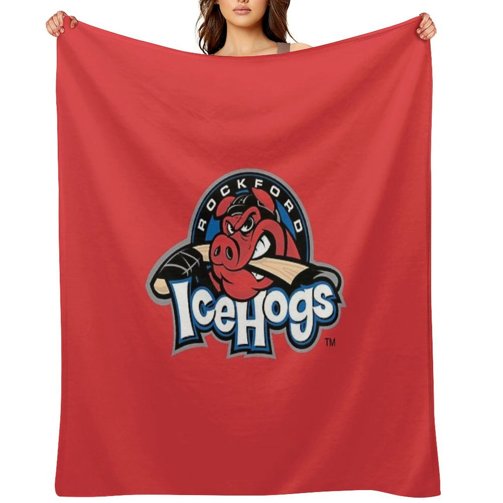 Rockford IceHogs Machine-washable Throw Blanket