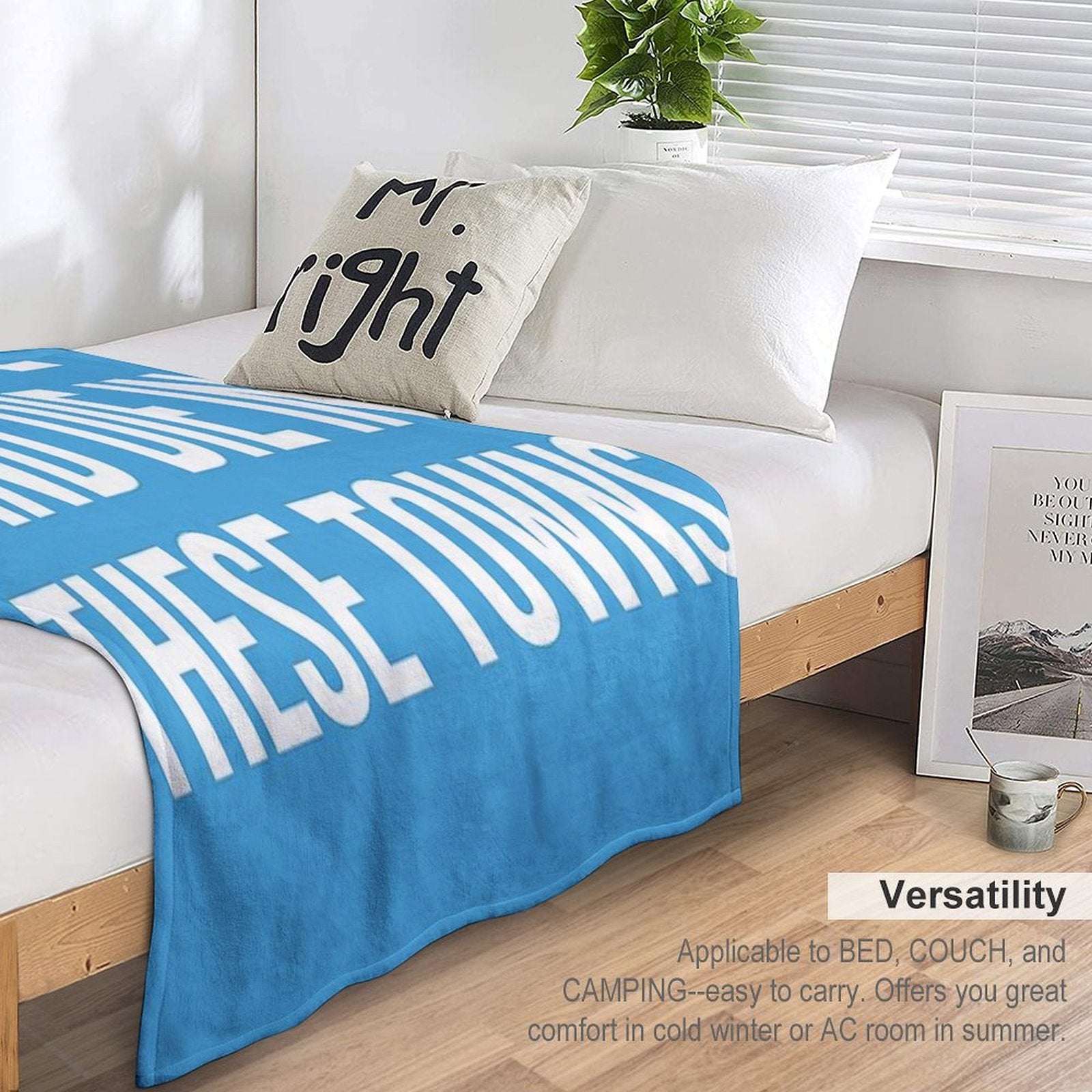 We’ll Live And Die in These Towns Coventry City Sky Blues Football Quote Comfort Throw Blanket