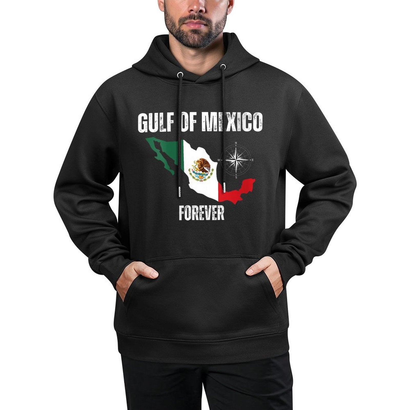 Womens Trump America Gulf of Mexico President Trump Gulf of USA Medium-Weight Fabric Hoodie