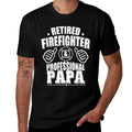 Retired Firefighter & Papa Retirement Gift  Breathable T-Shirt