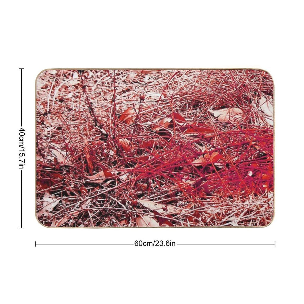 Red Nature  Rapid-Drying Bath Mat