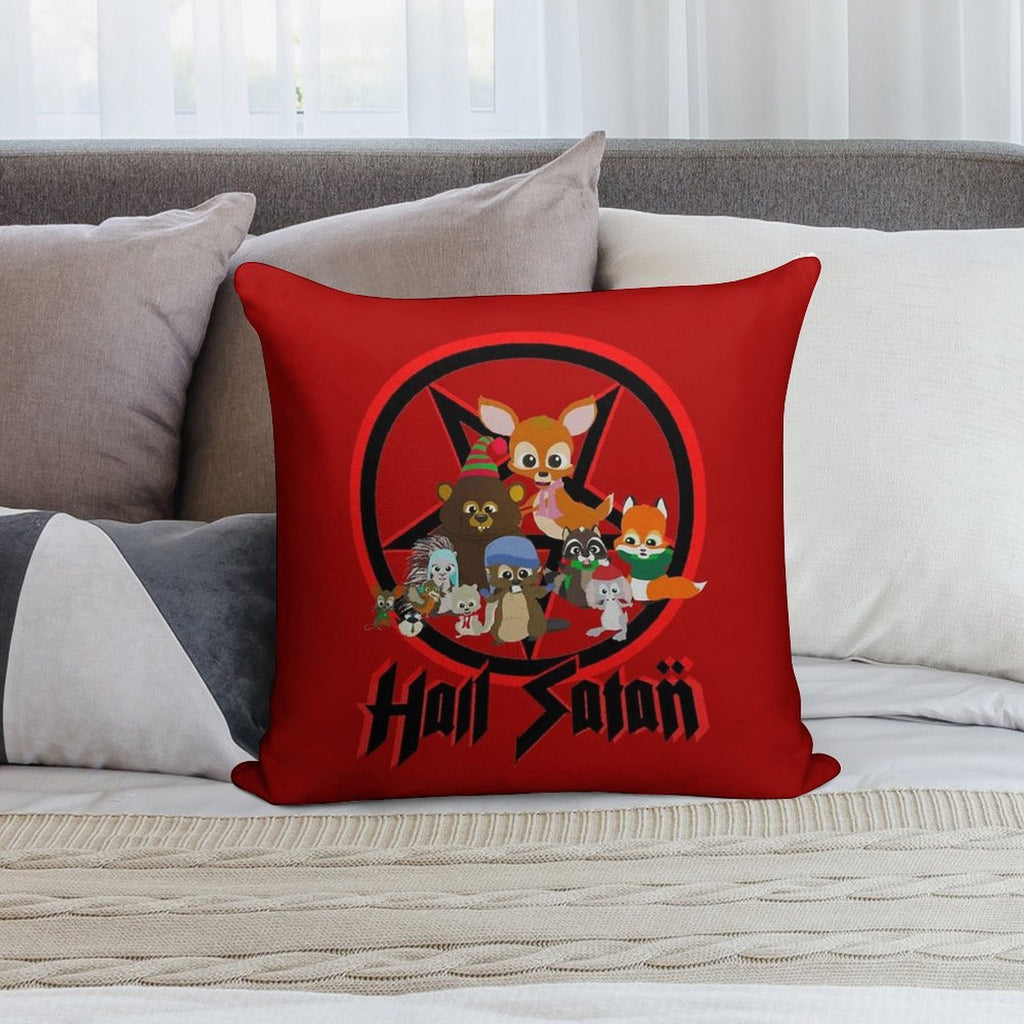 South Park - Woodland Critter Christmas - Hail Satan Soft Hidden Zipper Throw Pillow