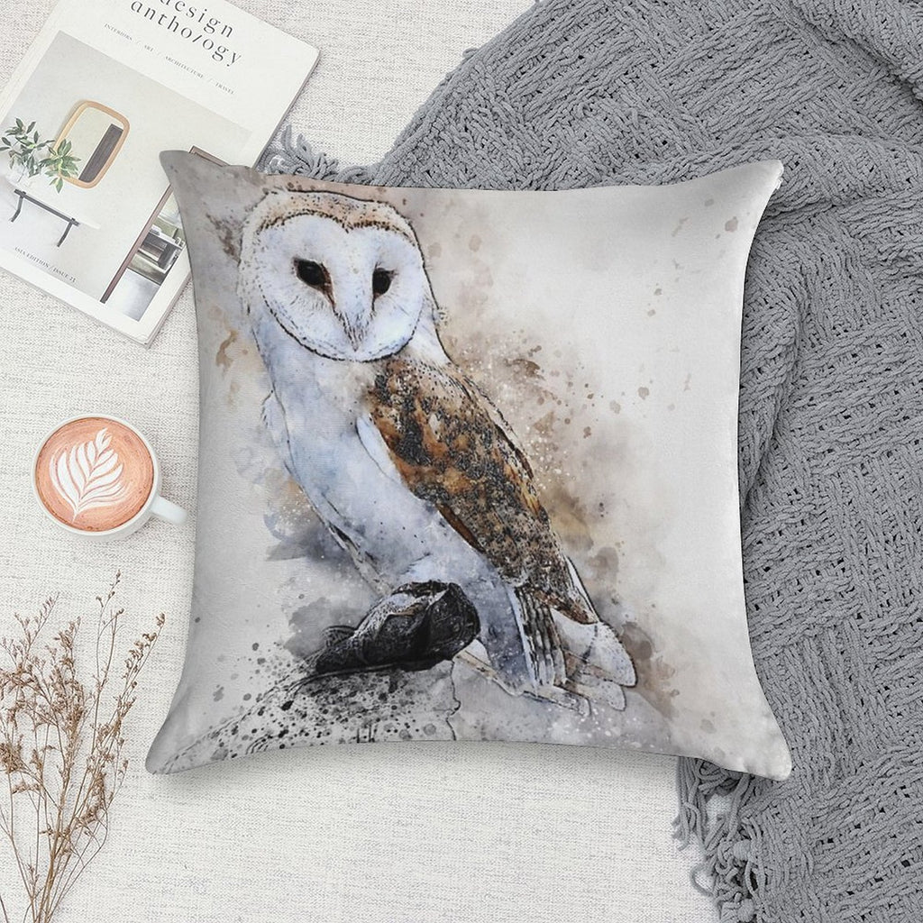 Barn Owl Soft Style Accent Throw Pillow