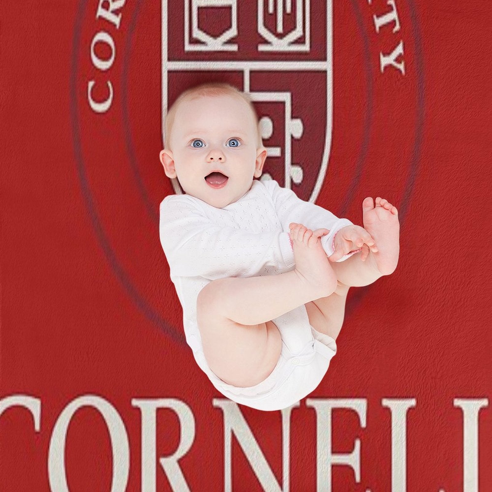 Cornell University T-Shirt Featuring Official Big Red Logo Velvety-soft Throw Blanket
