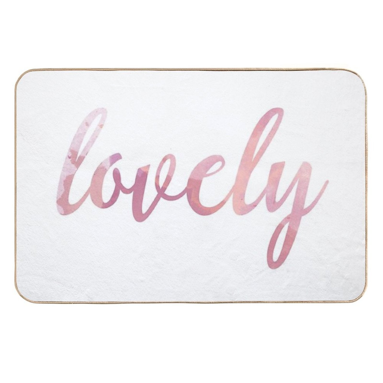 Lovely in Pink Watercolor  Odorless Bath Mat