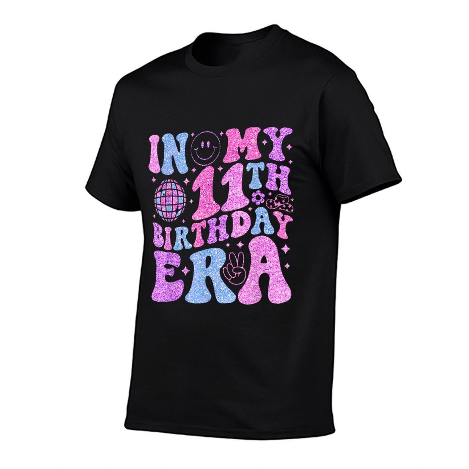 In My 11th Birthday Era 11 Year Old Birthday Retro Disco  Relaxed-fit T-Shirt