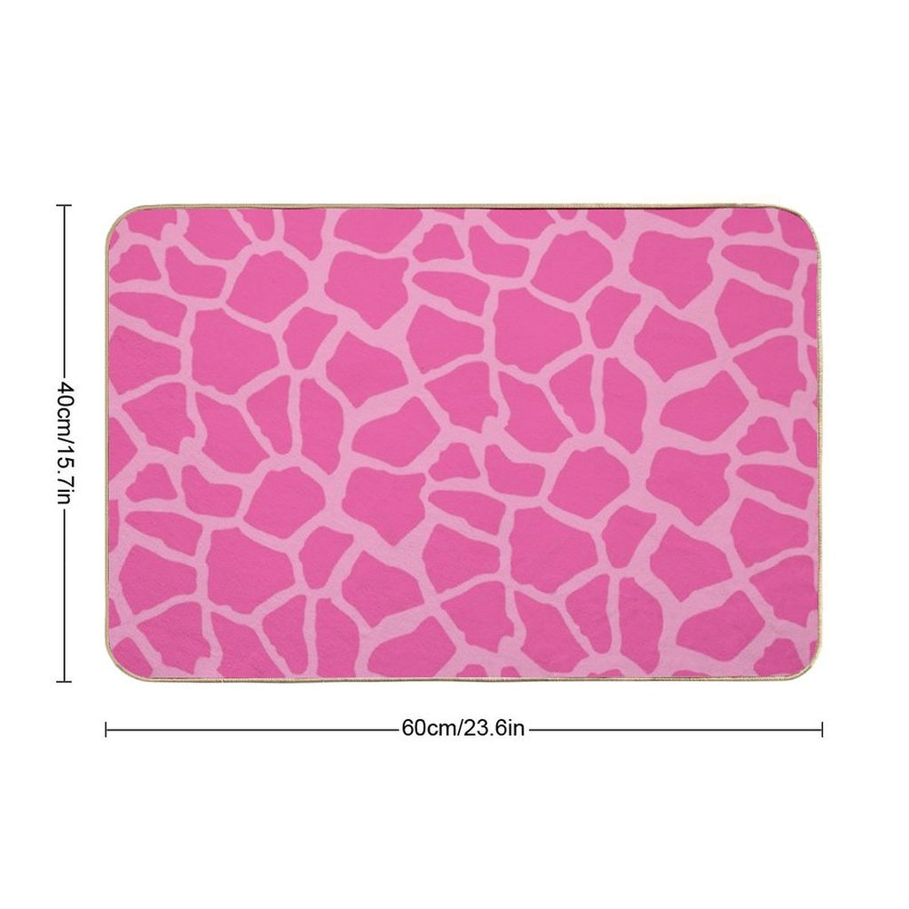 Giraffe Print Hot Pink  Versatile Bath Mat