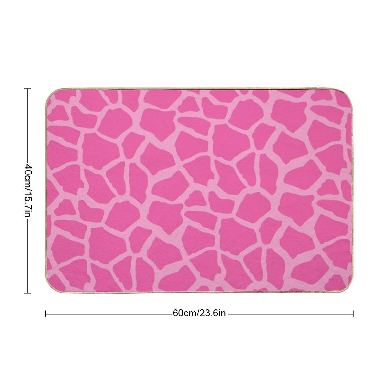 Giraffe Print Hot Pink  Versatile Bath Mat