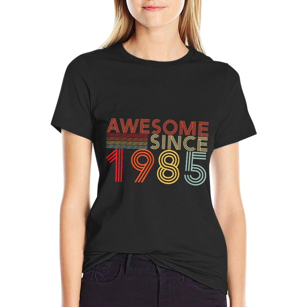 Retro 40 Birthday Decorations Men 40yr 1985 40th Birthday  Heathered Texture T-Shirt