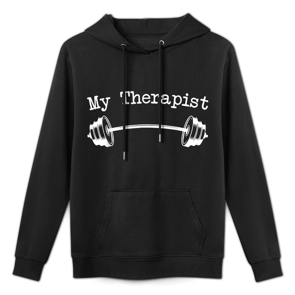 My Therapist (Barbell) Funny Workout Weight Lifting Tshirts Unisex Design Hoodie