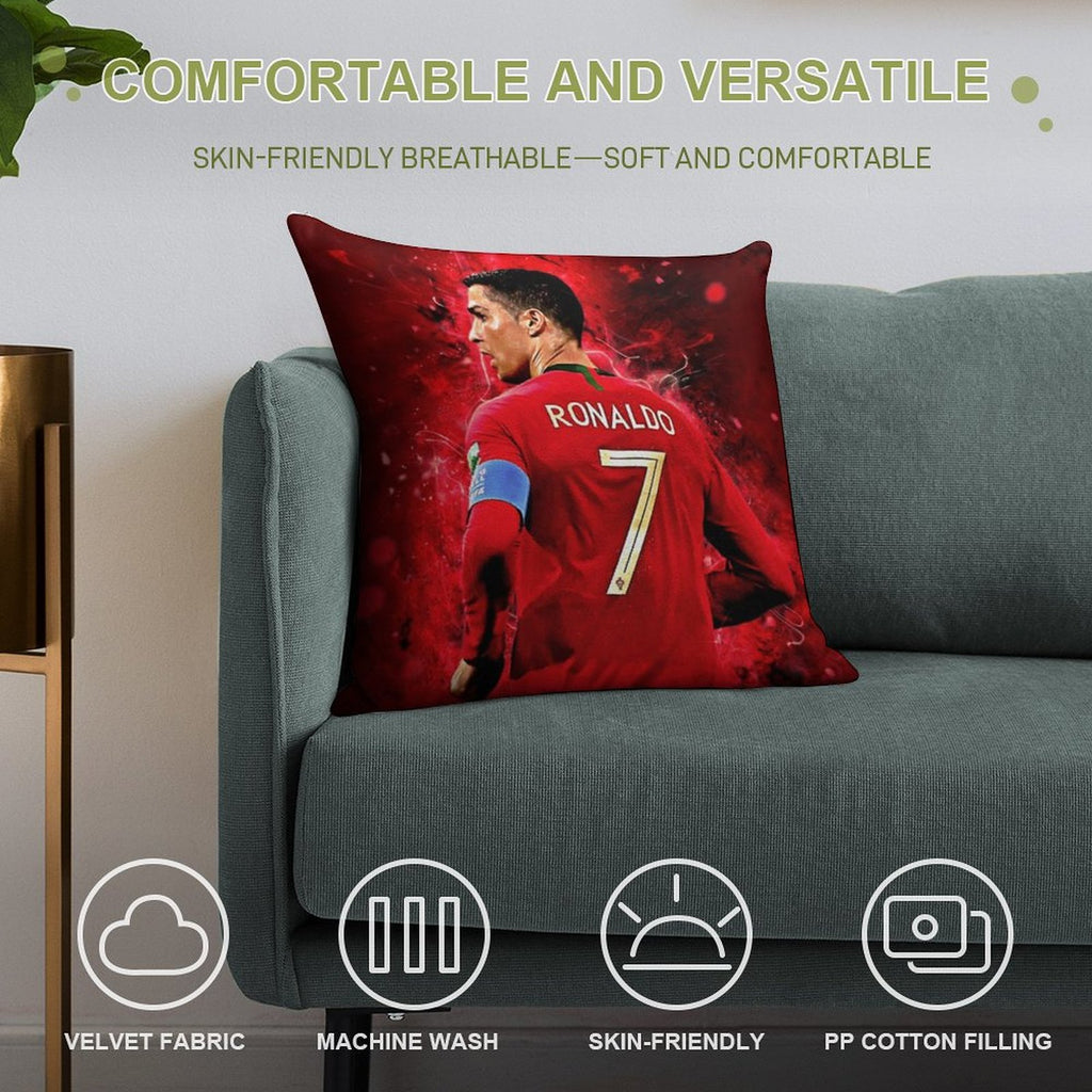 Cristiano Ronaldo Soft Fade-Resistant Throw Pillow