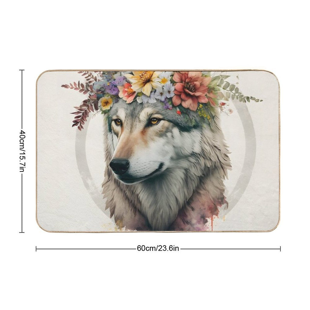 Shadowed Wolf's Stealth  Slip-Resistant Bath Mat