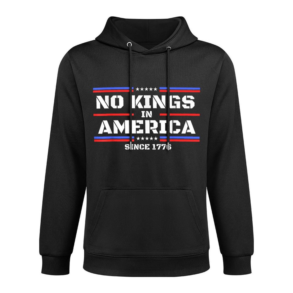 No Kings in America Since 1776 Vintage Versatile Streetwear Hoodie