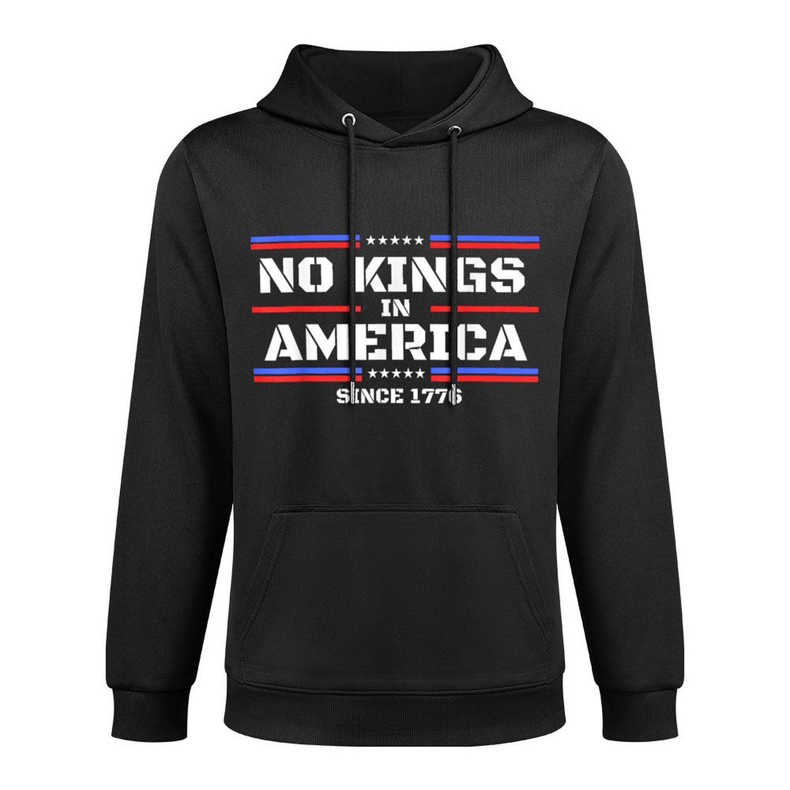 No Kings in America Since 1776 Vintage Versatile Streetwear Hoodie