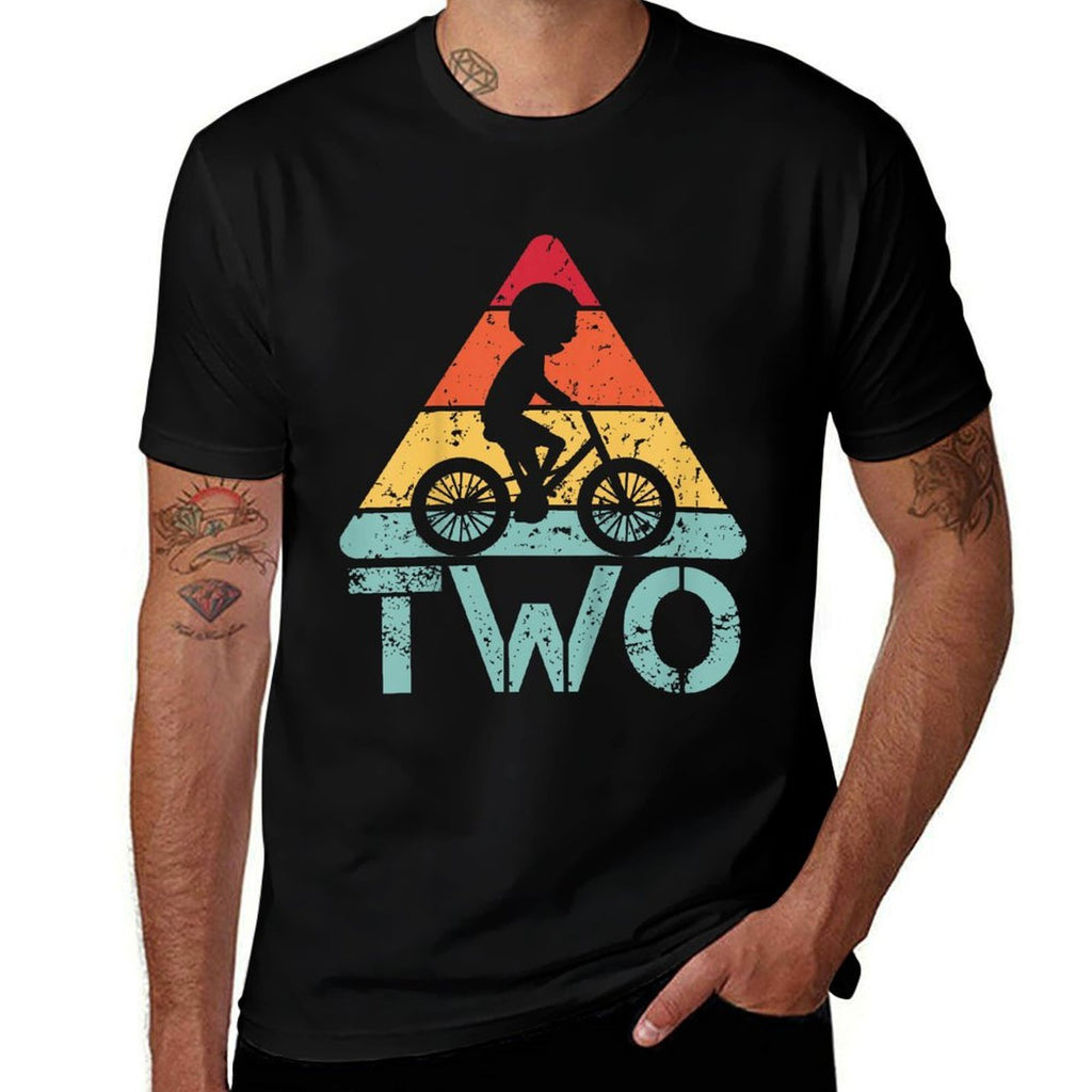 Kids Cyclist Two Birthday Cycling 2nd 2 Year Old Bike Birthday  Lightweight T-Shirt