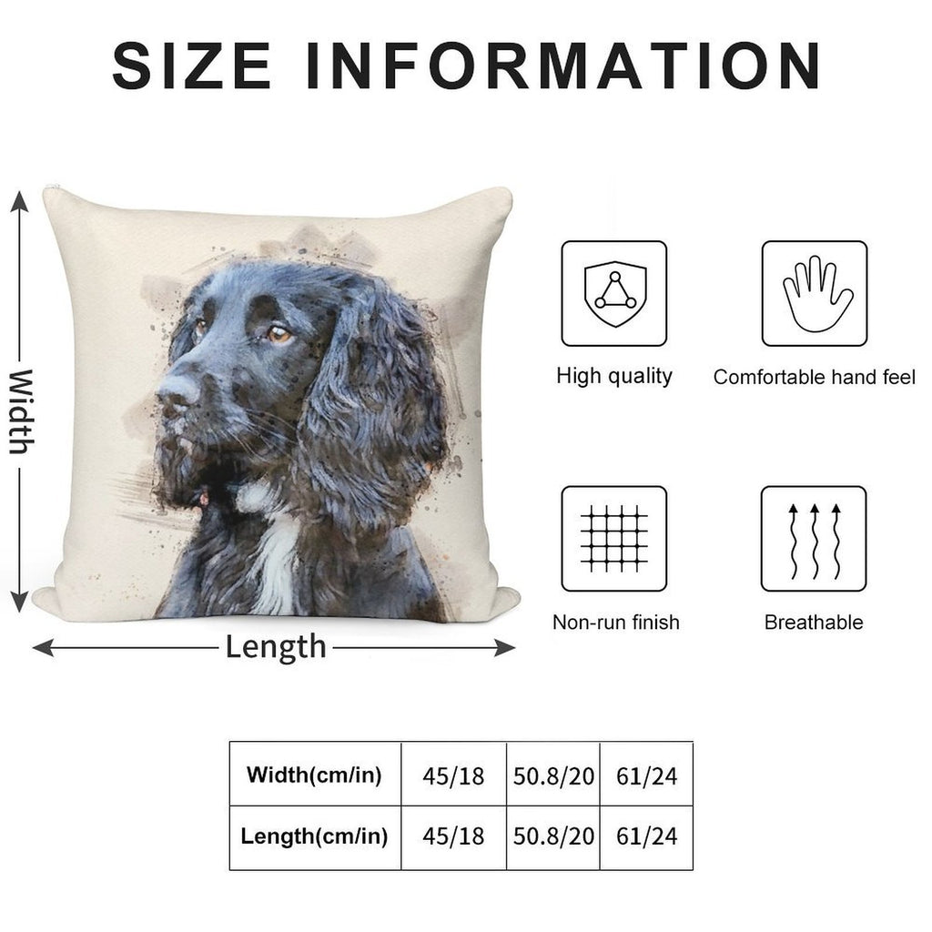 Autumnal Spaniel Soft Decorative Cover Throw Pillow