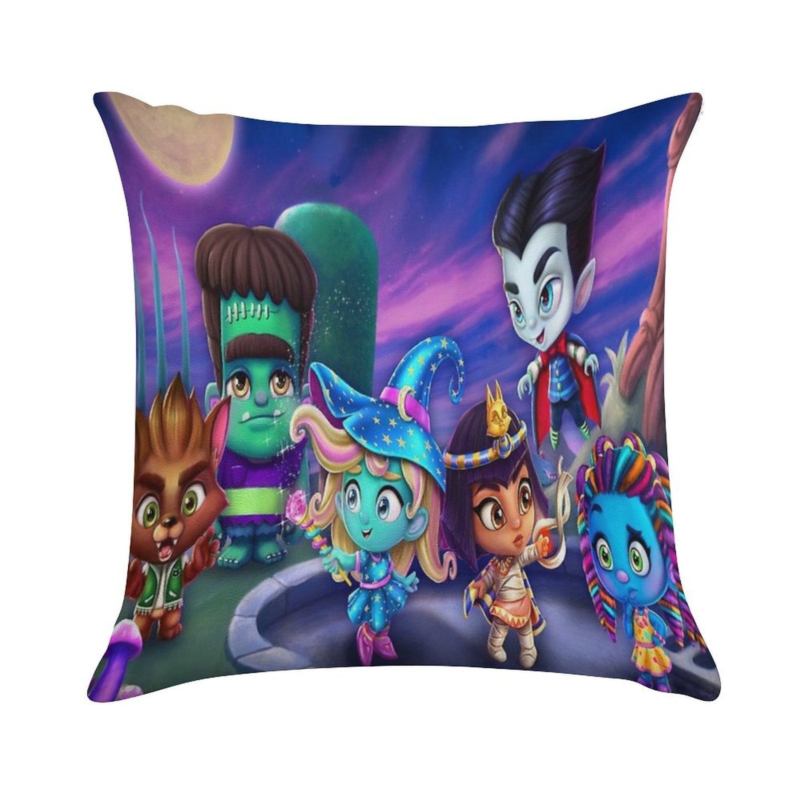 Super Monsters Soft Reinforced Edging Throw Pillow