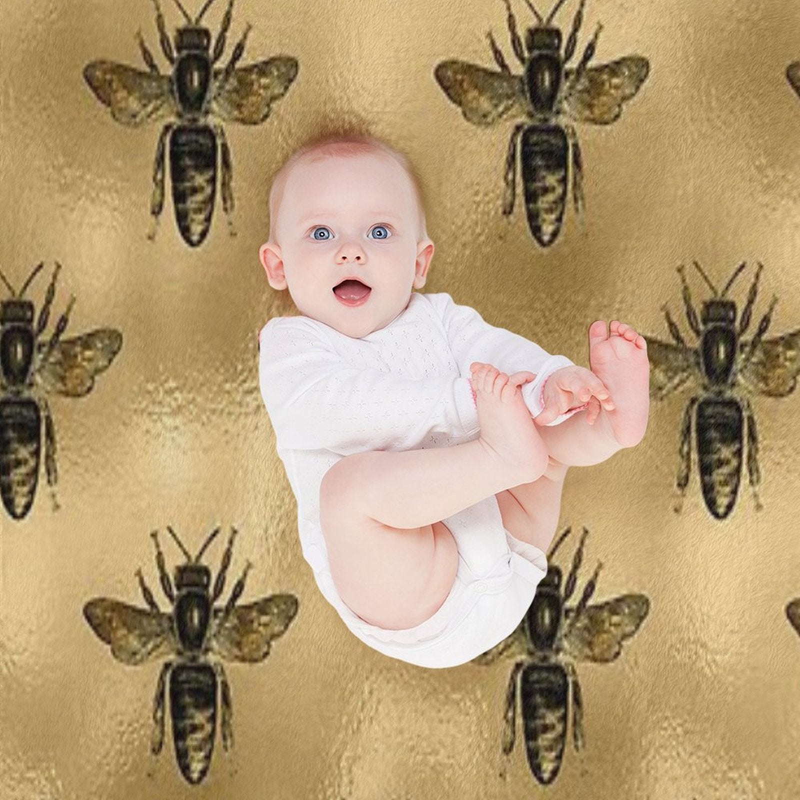 Black Bees Premium Throw Blanket