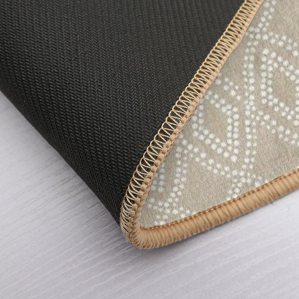 Diamonds Dots in Tan  Anti-Trip Bath Mat