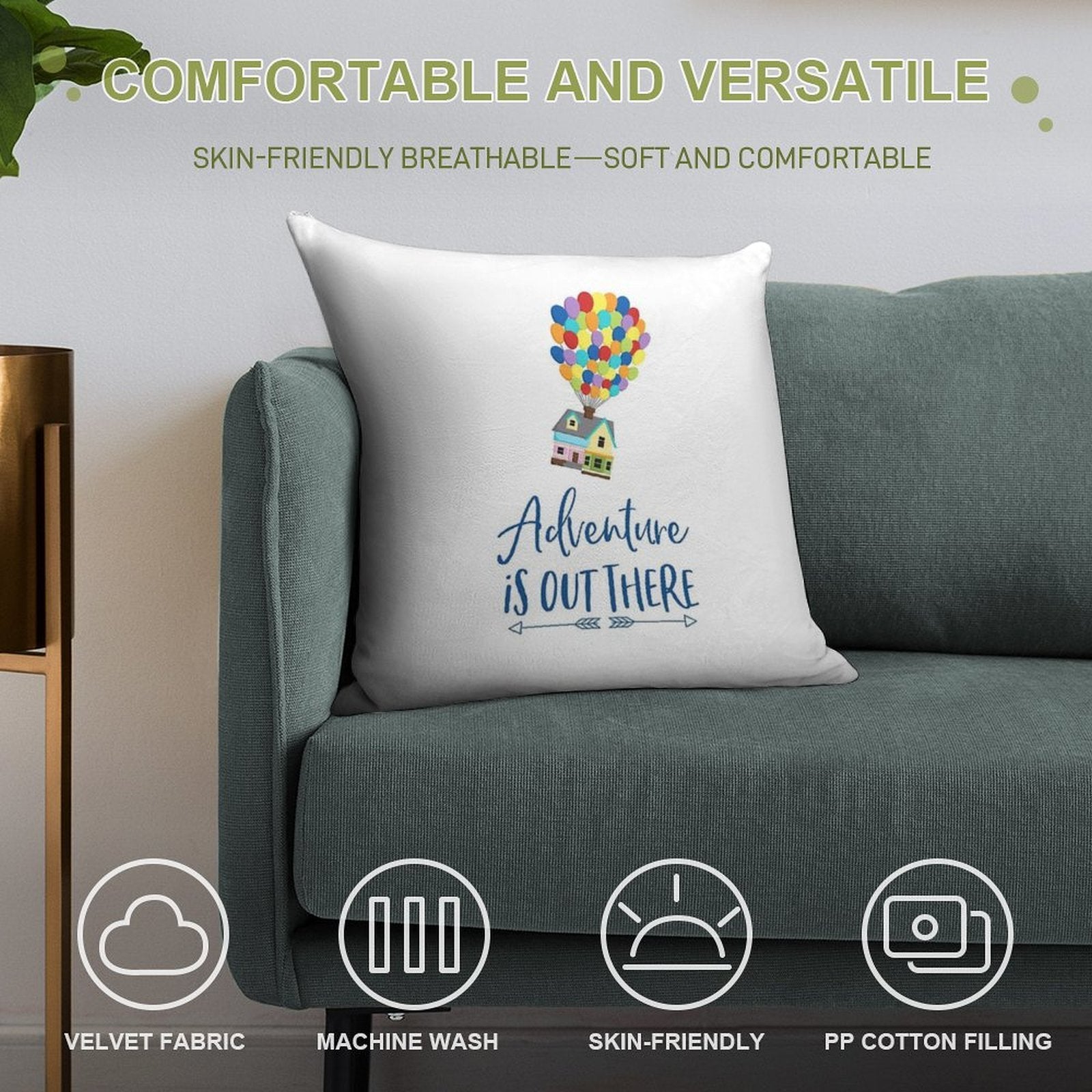 Adventure Is Out There Soft Home Decor Throw Pillow