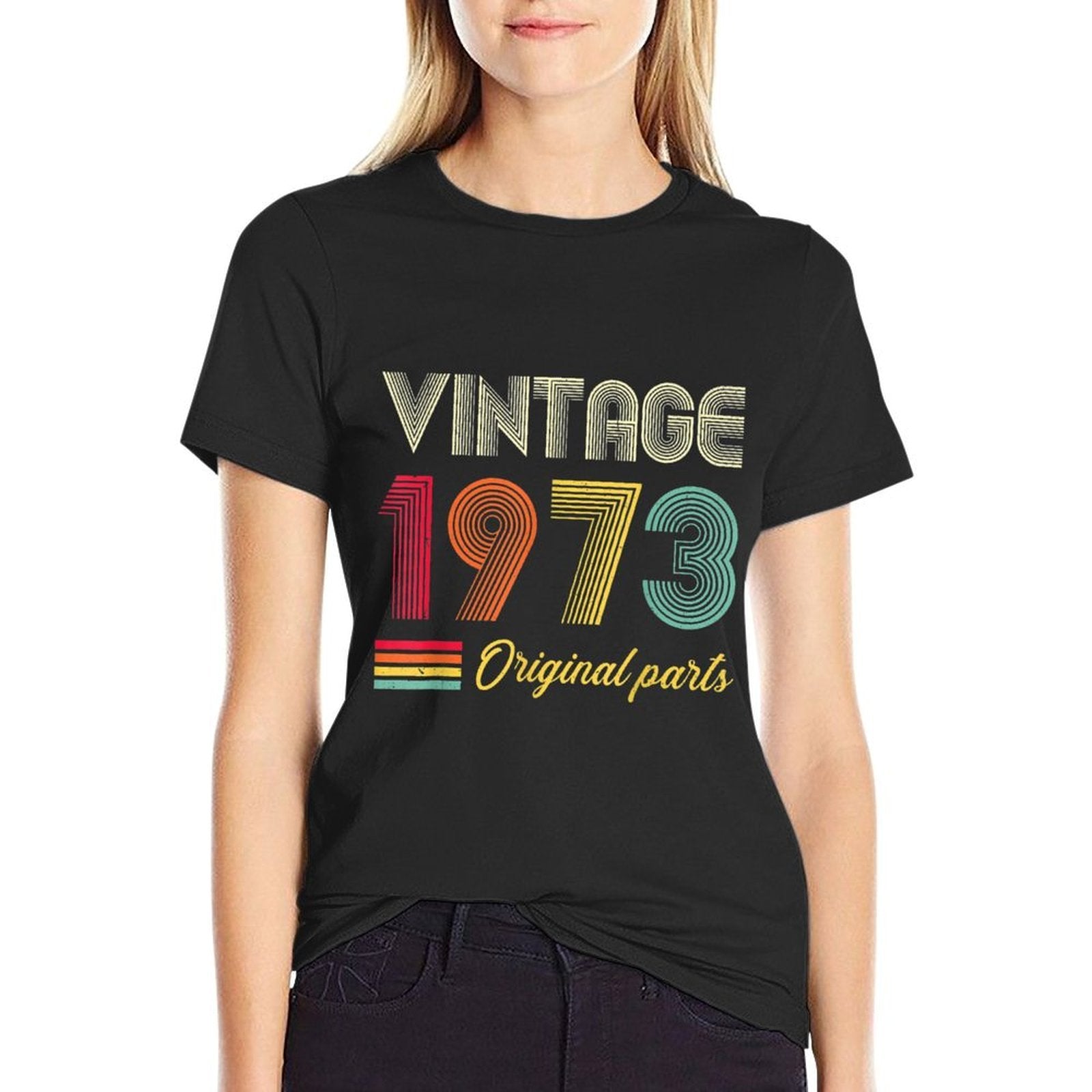 Vintage 1973 Original Parts 50 Years Old 50th Birthday  Cotton T-Shirt