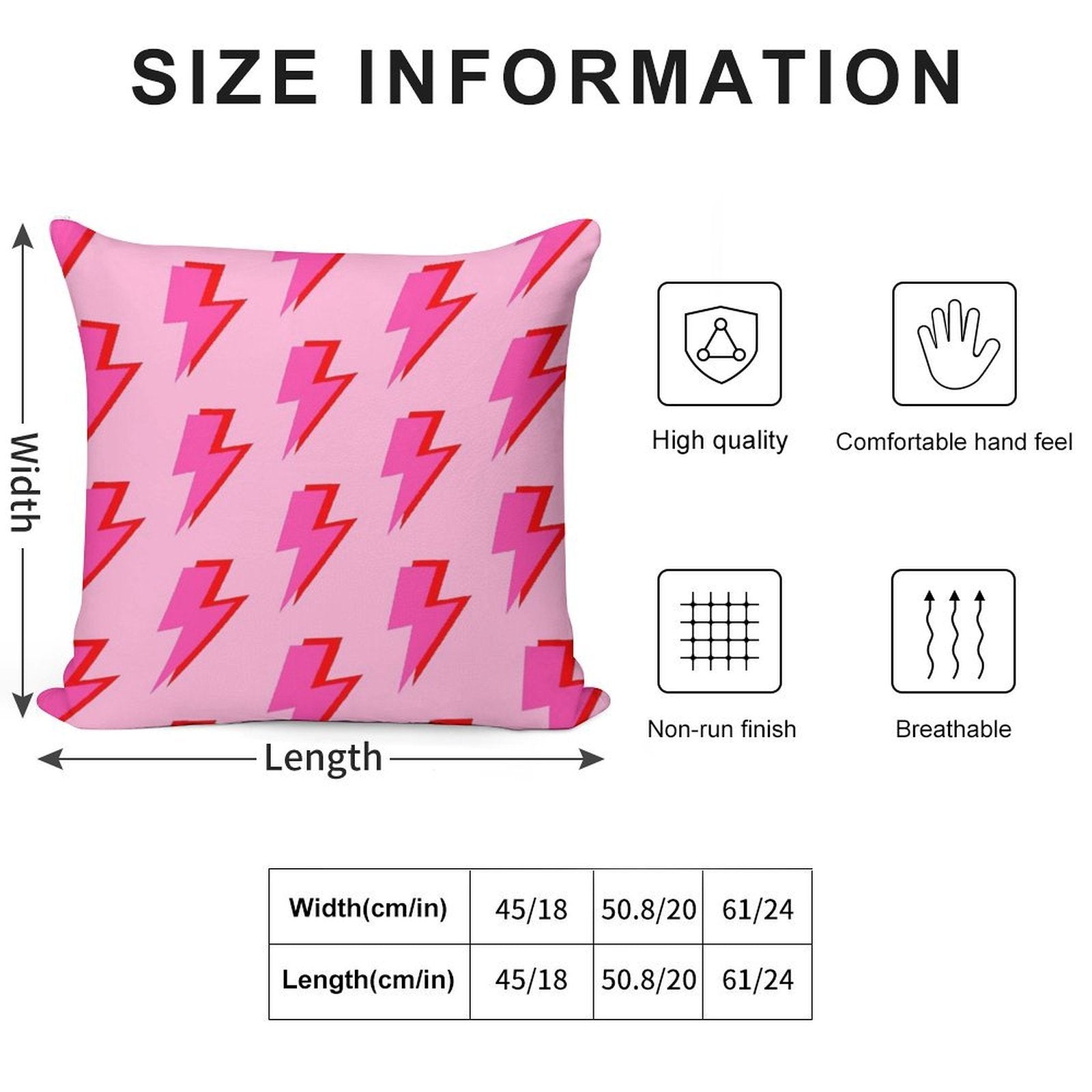 Pink And Red Lightning on Pink Soft Anti-Pilling Throw Pillow