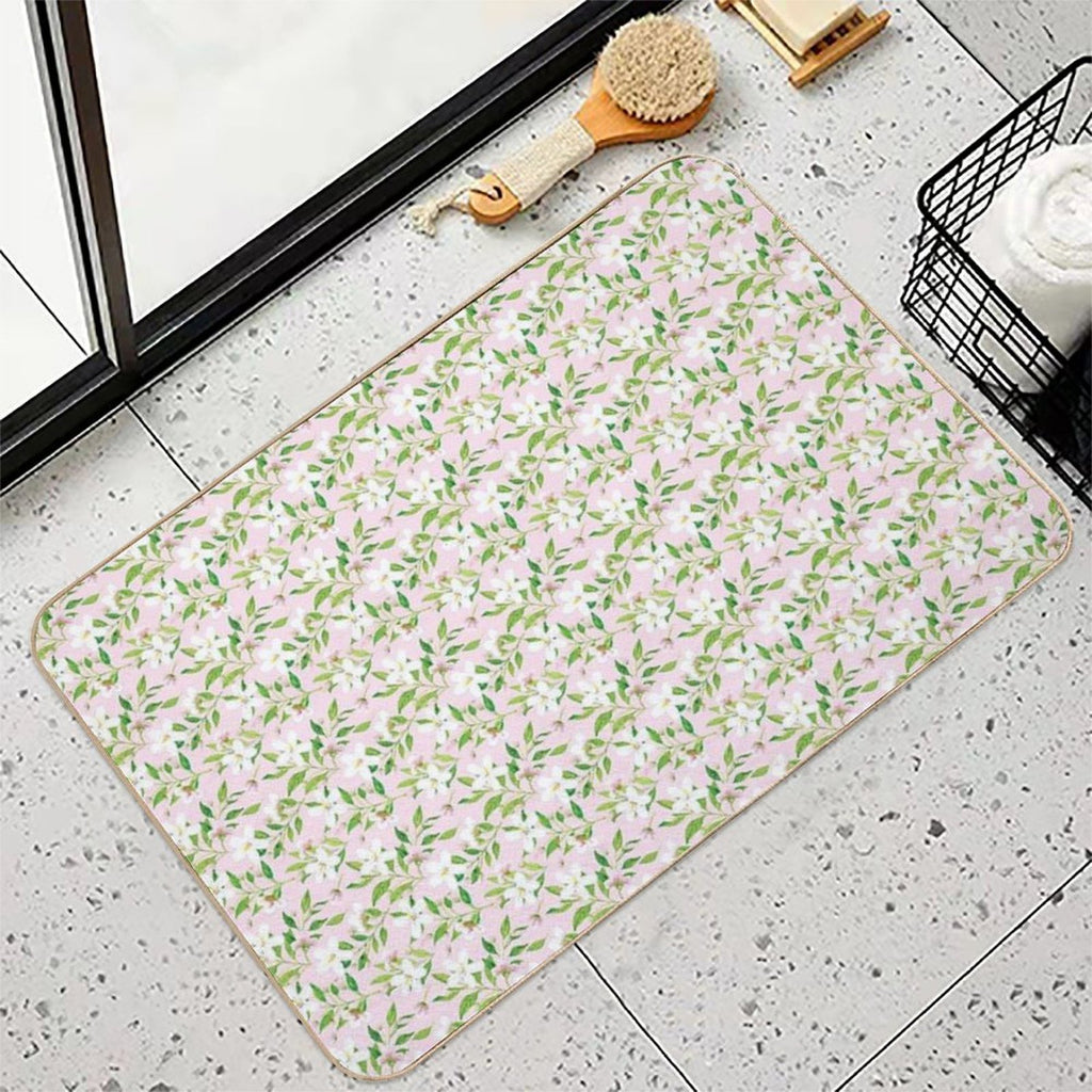 Jasmine Delight Pink  Fade-Resistant Bath Mat