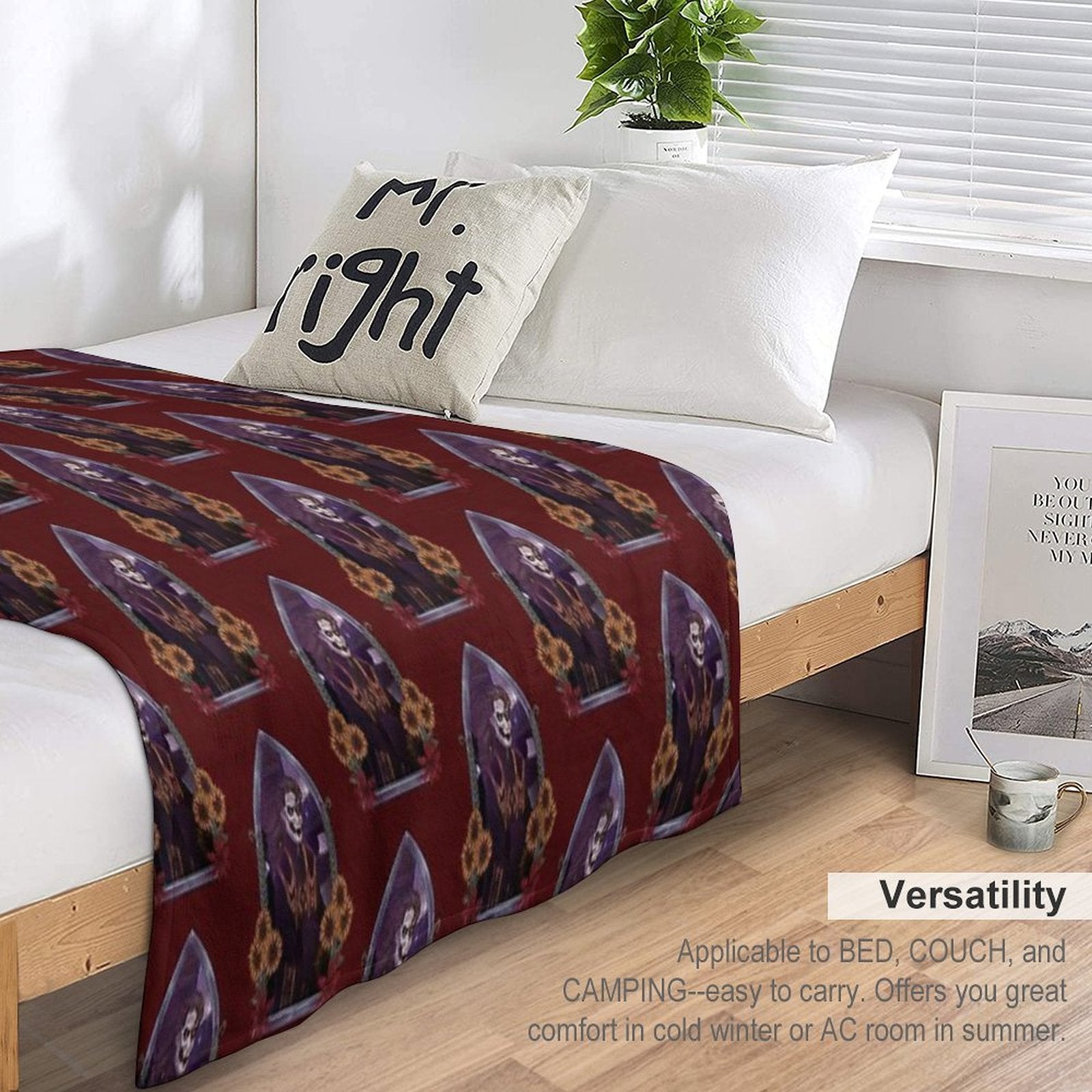 Copia Flowers Robe Window All-season Throw Blanket