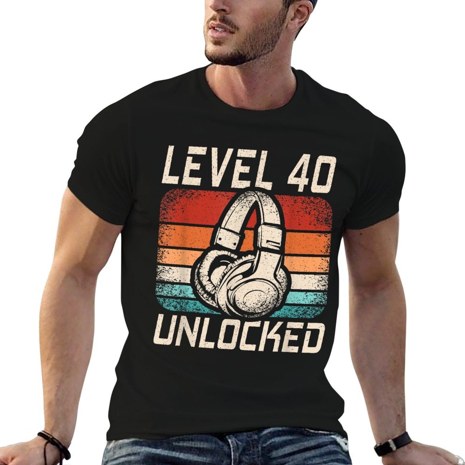 Level 40 Unlocked Gaming 40 Years Old 40th Birthday Gamer  Lightweight T-Shirt