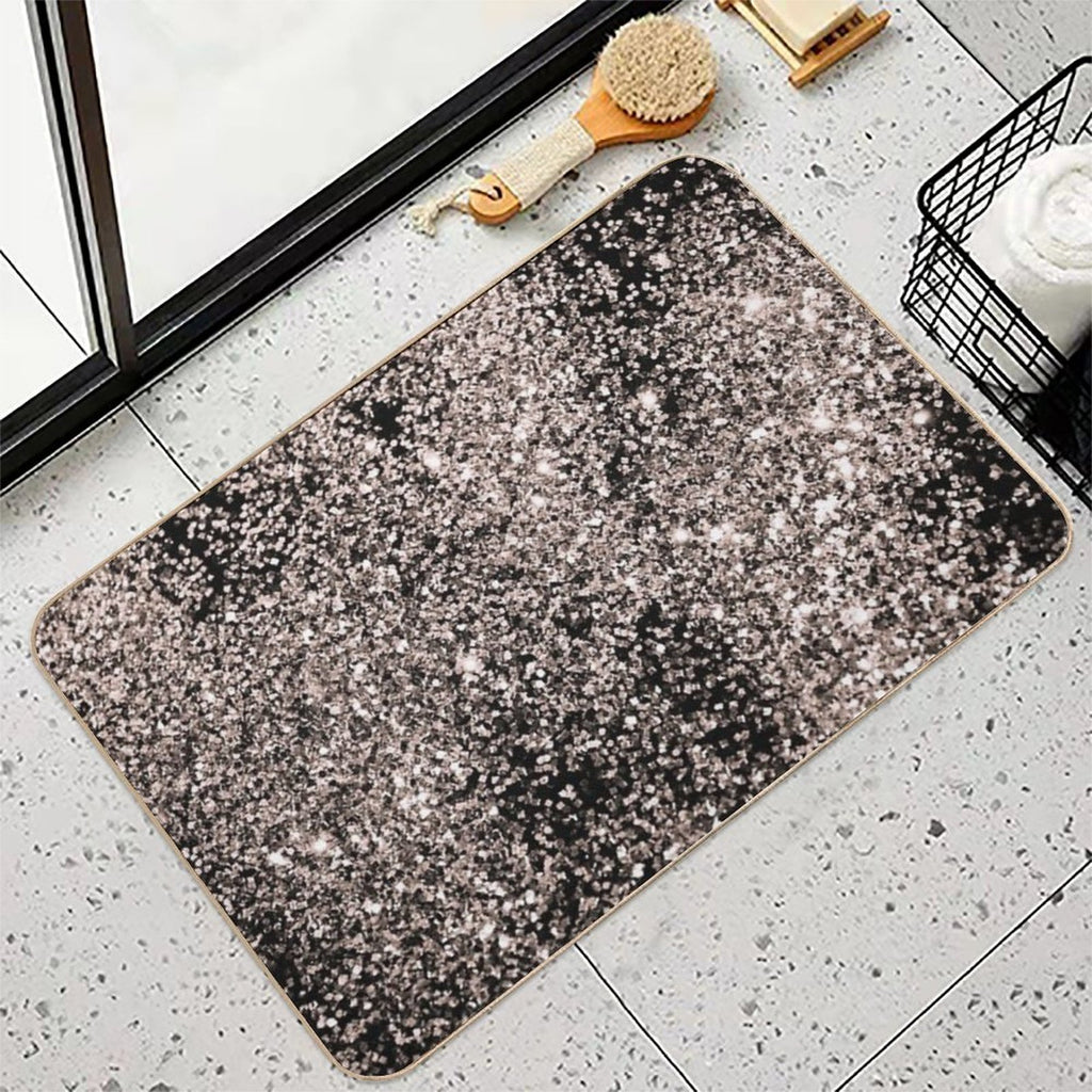 Rose Gold Glam #1 (Photo of Glitter Only - Not Reflective)  Eco-Friendly Bath Mat